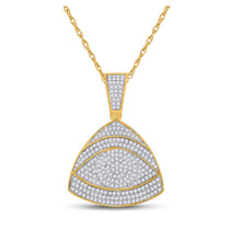 Load image into Gallery viewer, 10kt Yellow Gold Men's All - Seeing Eye Triangle Diamond Charm Pendant - 3/4 Cttw - Splendid Jewellery