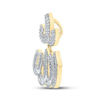 10kt Yellow Gold Men's Baguette Diamond Allah Islam Charm Pendant - 1 - 3/4 Cttw | Splendid Jewellery - Splendid Jewellery