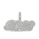 10kt Yellow Gold Men's Baguette Diamond Boss Dollar Sign Charm Pendant - 8 - 5/8 Cttw | Splendid Jewellery - Splendid Jewellery