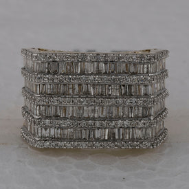 10kt Yellow Gold Men's Baguette Diamond Flat Top Fashion Ring - 3 Cttw | Splendid Jewellery - Splendid Jewellery
