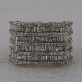 10kt Yellow Gold Men's Baguette Diamond Flat Top Fashion Ring - 3 Cttw | Splendid Jewellery Front view from the 10Kt Yellow Gold Mens Baguette Diamond Flat Top Fashion Ring 3 Cttwpin284514 collection by Splendid Jewellery