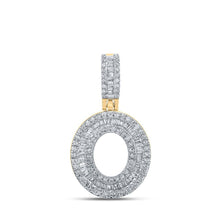 Load image into Gallery viewer, 10kt Yellow Gold Men's Baguette Diamond O Initial Letter Pendant - 1/2 Cttw | Splendid Jewellery - Splendid Jewellery