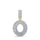 10kt Yellow Gold Men's Baguette Diamond O Initial Letter Pendant - 1/2 Cttw | Splendid Jewellery - Splendid Jewellery