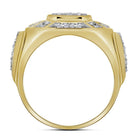 10kt Yellow Gold Men's Circle Cluster Diamond Ring - 1/2 Cttw | Splendid Jewellery - Splendid Jewellery