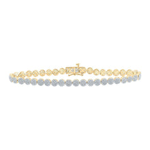 Load image into Gallery viewer, 10kt Yellow Gold Men's Circle Link Diamond Bracelet - 3 Cttw | Splendid Jewellery - Splendid Jewellery