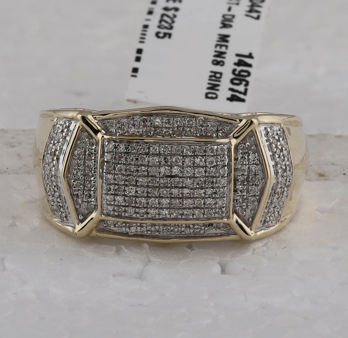10kt Yellow Gold Men's Cluster Diamond Fashion Ring - 1/2 Cttw | Splendid Jewellery - Splendid Jewellery