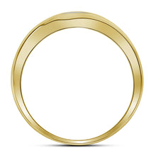 Load image into Gallery viewer, 10kt Yellow Gold Mens Diagonal Double Row Diamond Wedding Band - Sparkling Symmetry - Splendid Jewellery