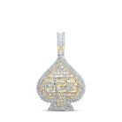 10kt Yellow Gold Men's Diamond ACE of Spades Charm Pendant - 2 - 3/8 Cttw | Splendid Jewellery - Splendid Jewellery