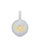 10kt Yellow Gold Men's Diamond Angel Charm Pendant - 4 - 1/4 Cttw - Splendid Jewellery