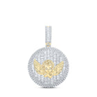 10kt Yellow Gold Men's Diamond Angel Charm Pendant - 4 - 1/4 Cttw - Splendid Jewellery