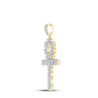 10kt Yellow Gold Men's Diamond Ankh Cross Charm Pendant - 2 - 1/2 Cttw | Splendid Jewellery - Splendid Jewellery