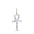 10kt Yellow Gold Men's Diamond Ankh Cross Charm Pendant - 2 - 1/2 Cttw | Splendid Jewellery - Splendid Jewellery