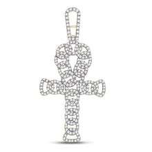 Load image into Gallery viewer, 10kt Yellow Gold Men's Diamond Ankh Cross Charm Pendant - Symbol of Elegance and Spirituality - Splendid Jewellery