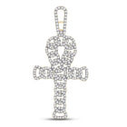 10kt Yellow Gold Men's Diamond Ankh Cross Charm Pendant - Symbol of Elegance and Spirituality - Splendid Jewellery