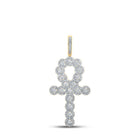 10kt Yellow Gold Men's Diamond Ankh Cross Pendant - 1 Cttw | Splendid Jewellery - Splendid Jewellery