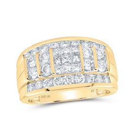 10kt Yellow Gold Men's Diamond Band Ring - Elegant and Masculine Sparkle - Splendid Jewellery