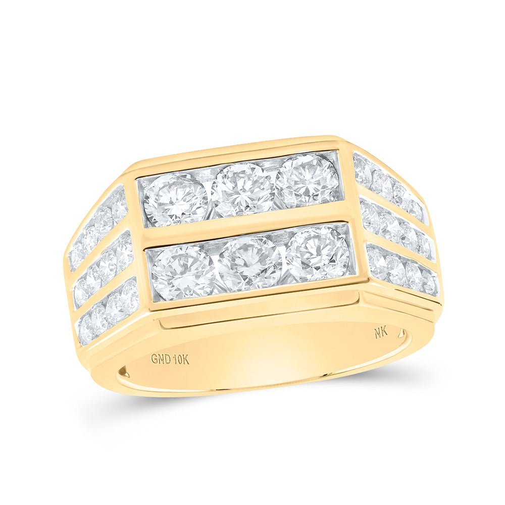 10kt Yellow Gold Men's Diamond Band Ring - Exquisite Brilliance - Splendid Jewellery