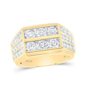 10kt Yellow Gold Men's Diamond Band Ring - Exquisite Brilliance - Splendid Jewellery