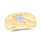 10kt Yellow Gold Men's Diamond Band Ring - Luxurious Statement Piece - Splendid Jewellery