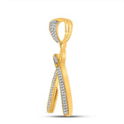 10kt Yellow Gold Men's Diamond Barber Blade Charm Pendant - 1/3 Cttw - Splendid Jewellery