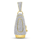 10kt Yellow Gold Men's Diamond Barber Clipper Trimmer Charm Pendant - 1 Cttw - Splendid Jewellery
