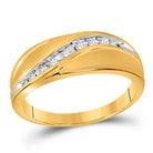 10kt Yellow Gold Men's Diamond Channel Band Ring - Sleek Elegance - Splendid Jewellery