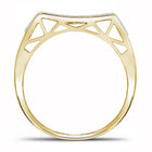 10kt Yellow Gold Men's Diamond Cluster Concave Rectangle Ring - Captivating Brilliance  Side View 2 from Splendid Jewellery