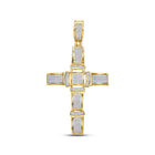 10kt Yellow Gold Men's Diamond Cross Charm Pendant - 1/2 Cttw - Splendid Jewellery