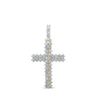 10kt Yellow Gold Men's Diamond Cross Charm Pendant - 2 - 1/3 Cttw - Splendid Jewellery