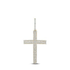 10kt Yellow Gold Men's Diamond Cross Charm Pendant - 4 Cttw | Splendid Jewellery - Splendid Jewellery