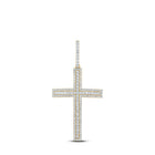 10kt Yellow Gold Men's Diamond Cross Charm Pendant - 4 Cttw | Splendid Jewellery - Splendid Jewellery