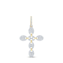 Load image into Gallery viewer, 10kt Yellow Gold Men's Diamond Cross Charm Pendant - 5/8 Cttw - Splendid Jewellery