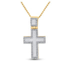 10kt Yellow Gold Men's Diamond Cross Pendant - 1 Cttw - Splendid Jewellery