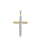 10kt Yellow Gold Men's Diamond Cross Pendant - 1 Cttw | Splendid Jewellery - Splendid Jewellery