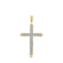 Load image into Gallery viewer, 10kt Yellow Gold Men's Diamond Cross Pendant - 1 Cttw | Splendid Jewellery - Splendid Jewellery