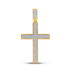 10kt Yellow Gold Men's Diamond Cross Pendant - 1/2 Cttw - Splendid Jewellery