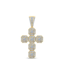 Load image into Gallery viewer, 10kt Yellow Gold Men's Diamond Cross Pendant - 1/2 Ct.t.w. - Splendid Jewellery