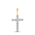 10kt Yellow Gold Men's Diamond Cross Pendant - 3/4 Cttw - Splendid Jewellery
