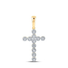 Load image into Gallery viewer, 10kt Yellow Gold Men's Diamond Cross Pendant - 3/4 Cttw - Splendid Jewellery