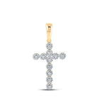 10kt Yellow Gold Men's Diamond Cross Pendant - 3/4 Cttw - Splendid Jewellery