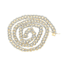 Load image into Gallery viewer, 10kt Yellow Gold Men's Diamond Curb Link Chain Necklace - 11 - 1/2 Ct.t.w. - Splendid Jewellery