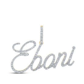 10kt Yellow Gold Men's Diamond Eboni Charm Pendant - A Dazzling Statement Piece! - Splendid Jewellery