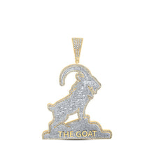 Load image into Gallery viewer, 10kt Yellow Gold Men's Diamond GOAT Charm Pendant - 2 - 1/2 Cttw - Splendid Jewellery