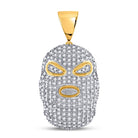 10kt Yellow Gold Men's Diamond Hood Mask Charm Pendant - 5/8 Cttw - Splendid Jewellery