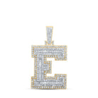 10kt Yellow Gold Men's Diamond Initial Letter Charm Pendant - 1 Cttw - Splendid Jewellery