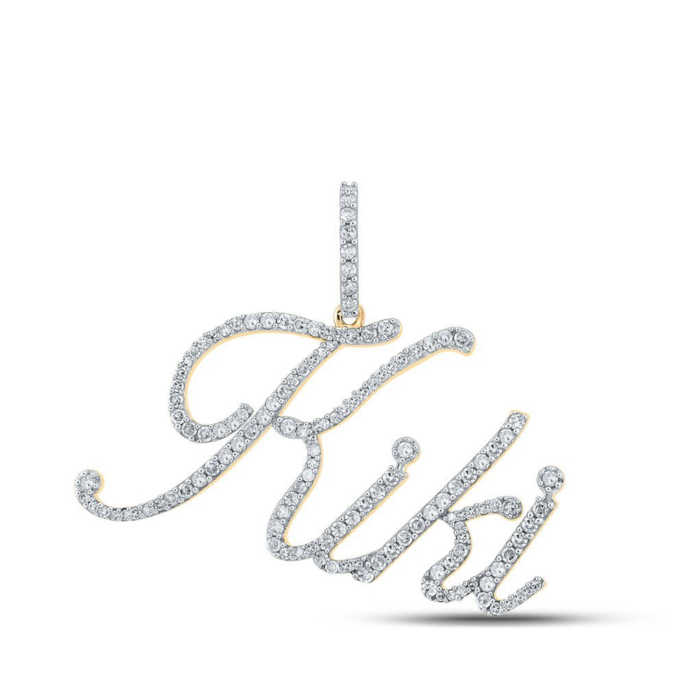 10kt Yellow Gold Men's Diamond Kiki Charm Pendant - 3/4 Cttw | Splendid Jewellery - Splendid Jewellery