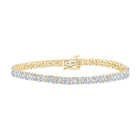 10kt Yellow Gold Men's Diamond Link Bracelet - 1 - 3/8 Cttw: A Dazzling Statement Piece by Splendid Jewellery - Splendid Jewellery