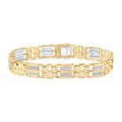 10kt Yellow Gold Men's Diamond Link Bracelet - 1 Cttw | Splendid Jewellery - Splendid Jewellery