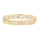10kt Yellow Gold Men's Diamond Link Bracelet - 1 Cttw | Splendid Jewellery - Splendid Jewellery