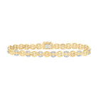10kt Yellow Gold Men's Diamond Link Bracelet - 1.5 Cttw - Splendid Jewellery